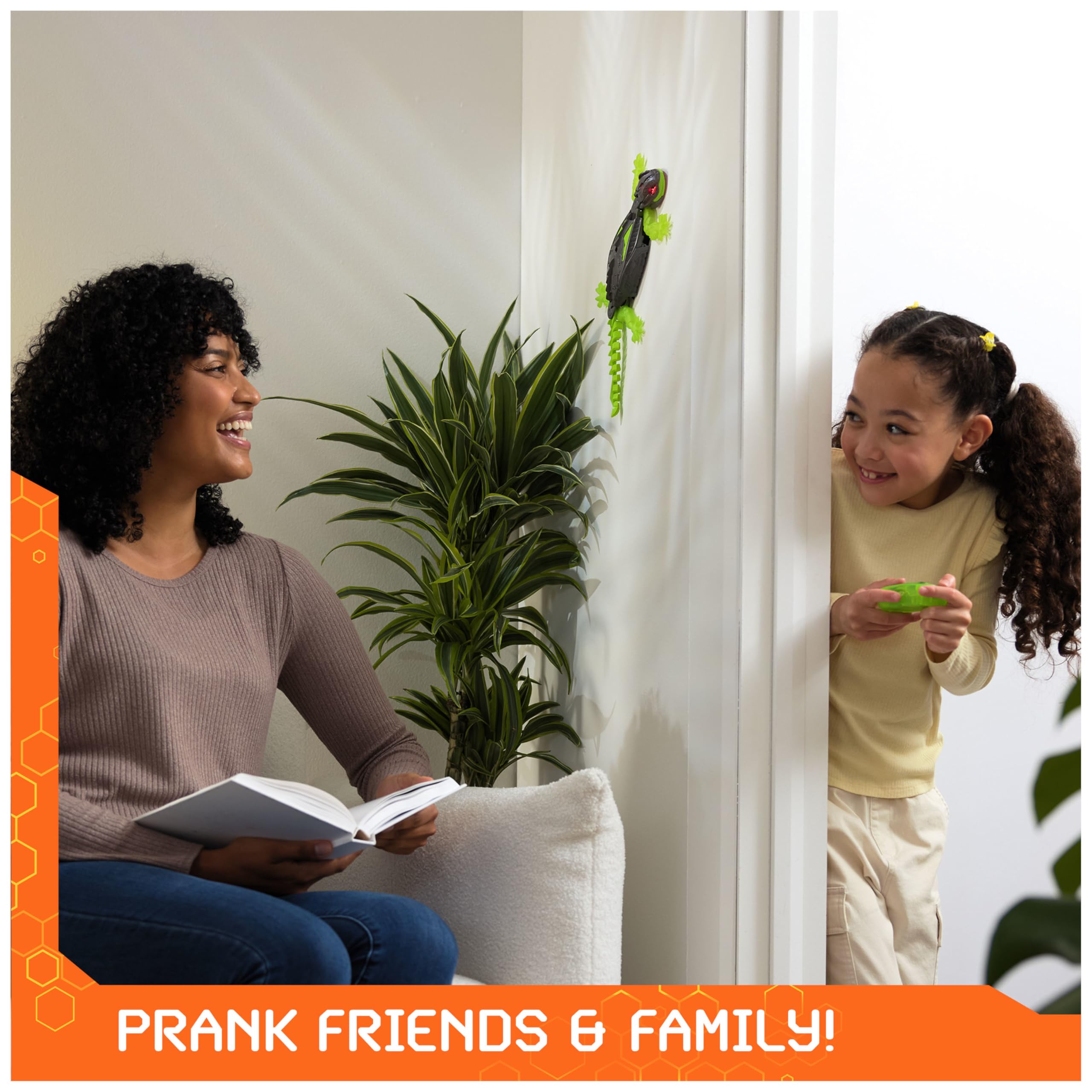 HEX BOTS Wall Crawler Gecko - Remote Control Climbing Robot Toy for Kids 4+