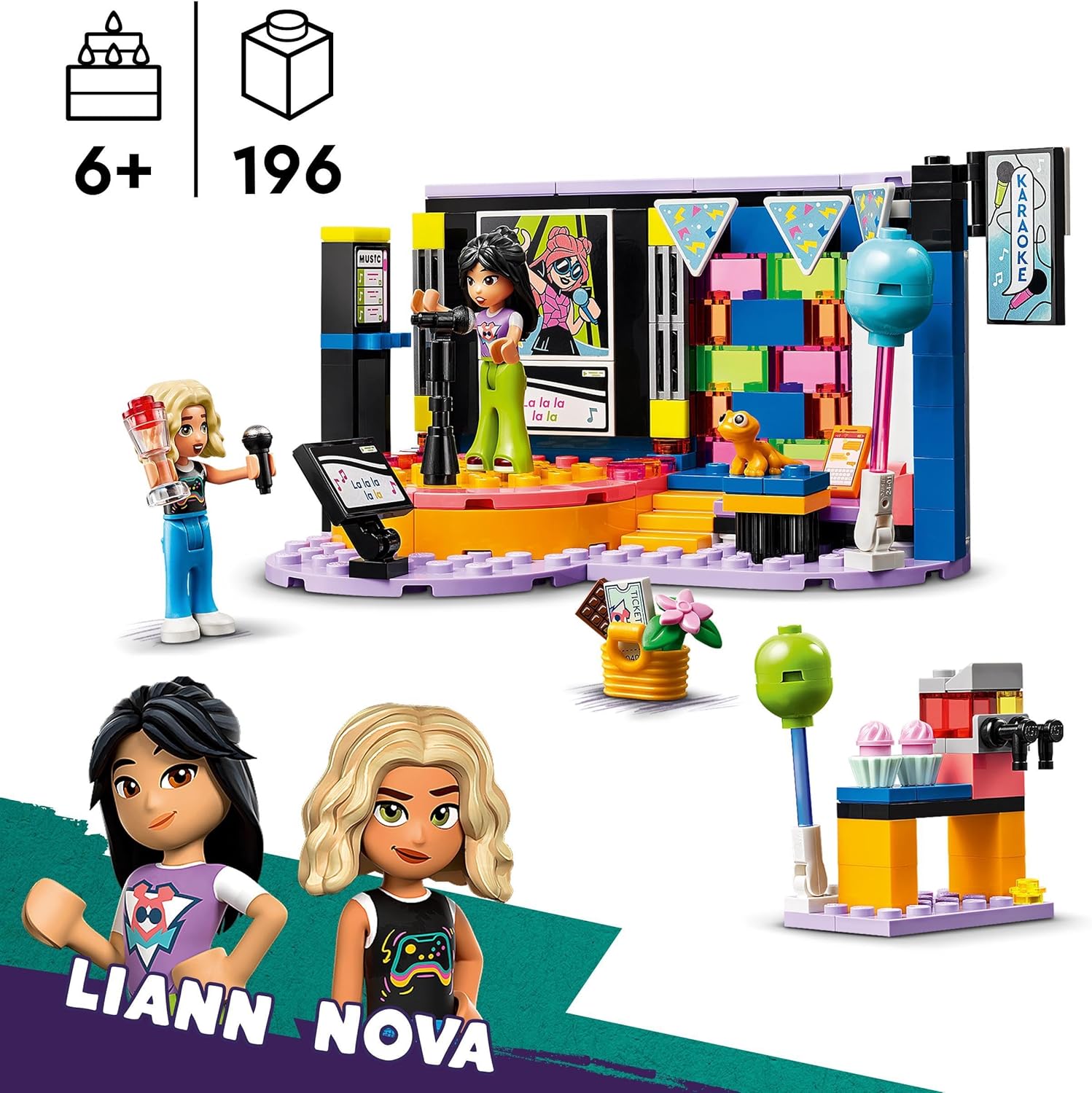 LEGO Friends Karaoke Music Party Set - Revolving Stage Musical Toy for 6+ Year Olds