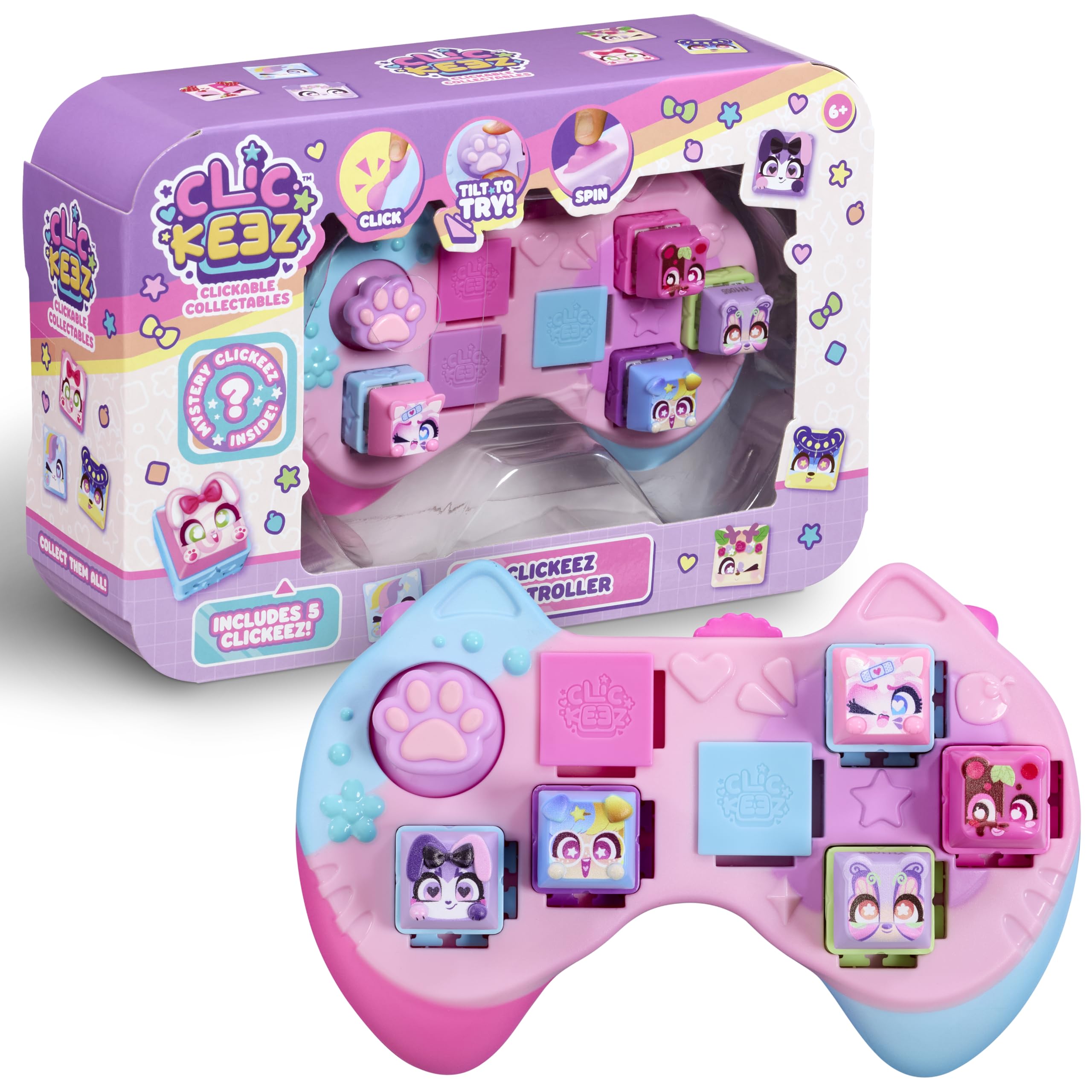 Clickeez: Clickee Controller - 5 Pink Clickable Keyboard Collectibles