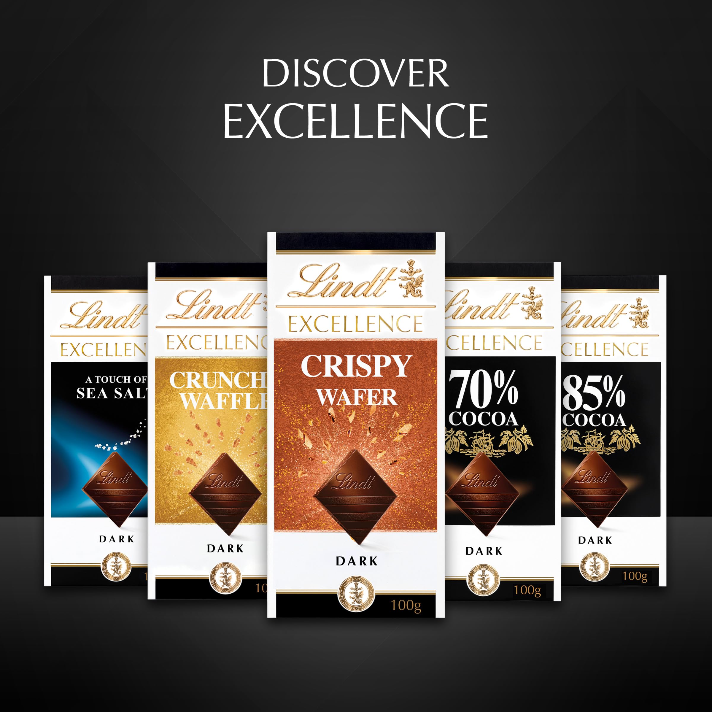 Lindt Excellence Dark Chocolate Crispy Wafer Bar 100g