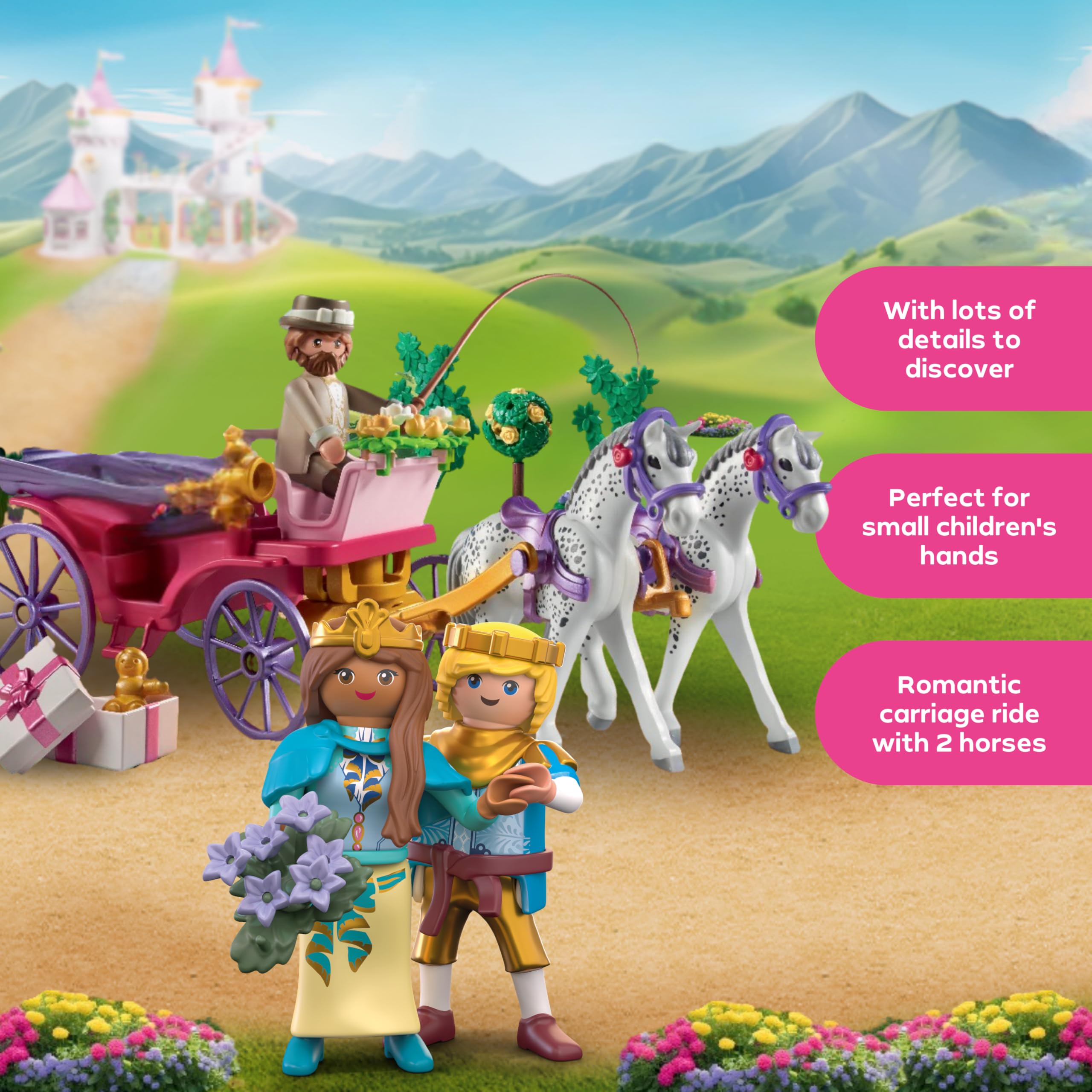 Playmobil Princess Magic Royal Carriage Ride with Princess and Prince - Fantasy Playset for Kids