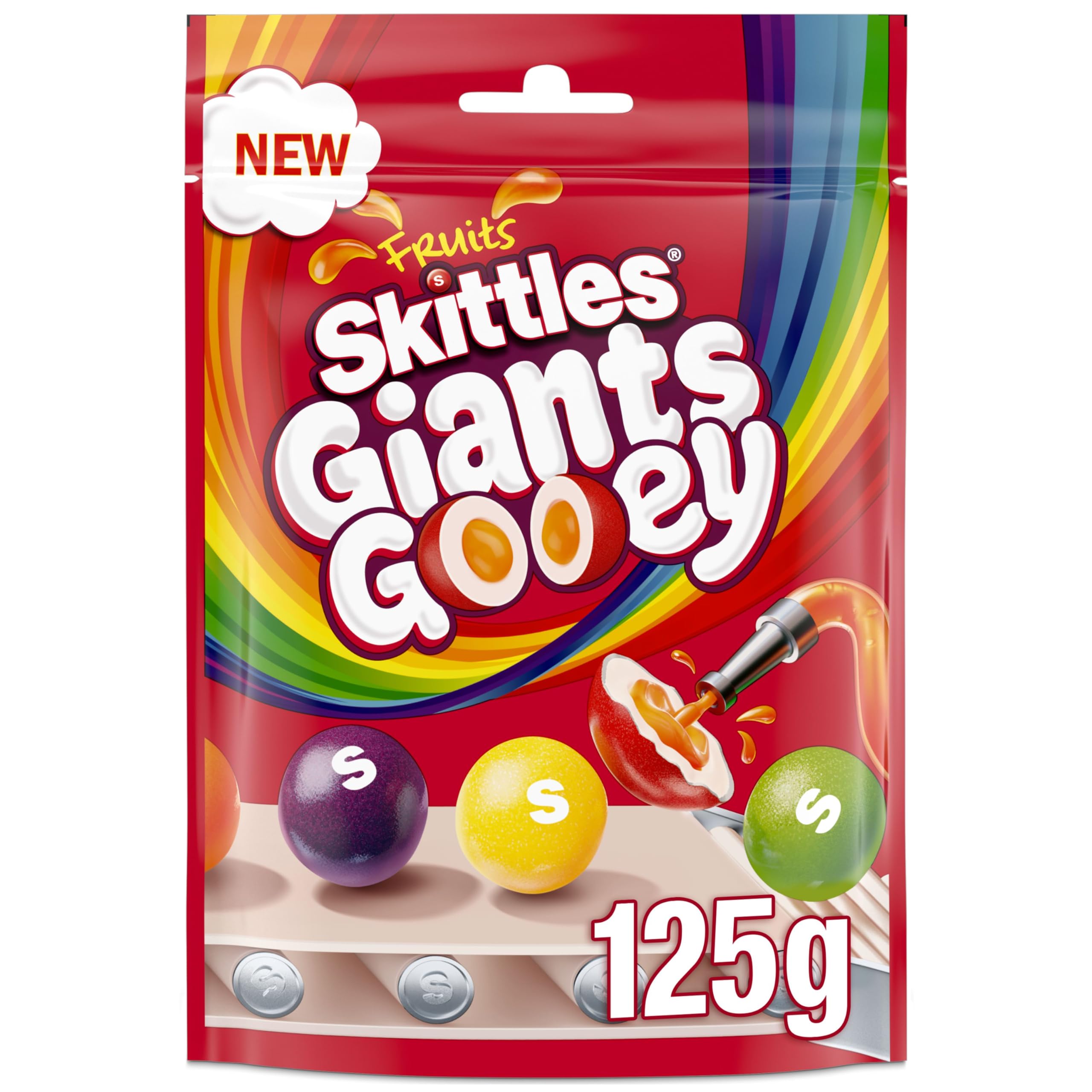 Skittles Giants Gooey Vegan Sweets Sharing Bag 125g