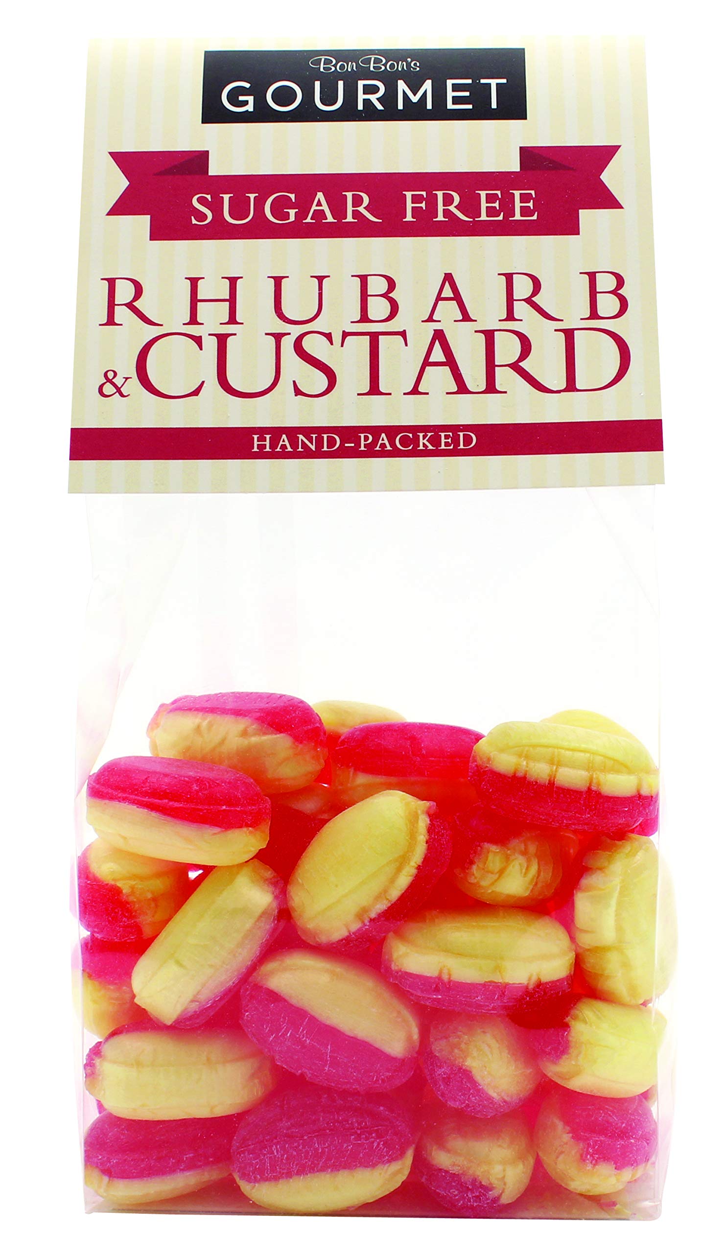 Bon Bons Sugar Free Rhubarb and Custard Chewy Sweets, 160 g