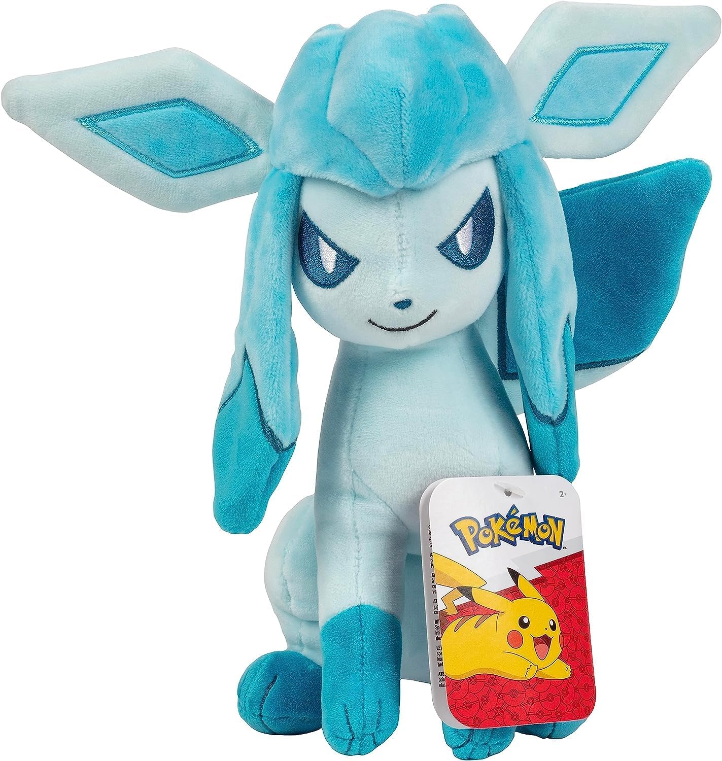 Pokémon Glaceon Plush - 8-Inch Soft Stuffed Animal - Authentic Animated Series Design