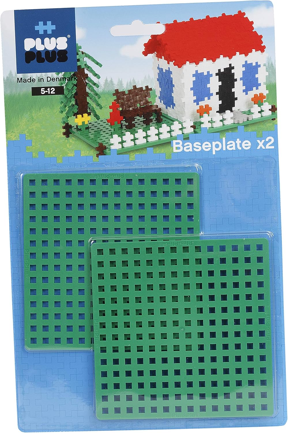 Plus-Plus 12 x 12 cm Base Plate Duo Pack - Building Toy for Kids 5+