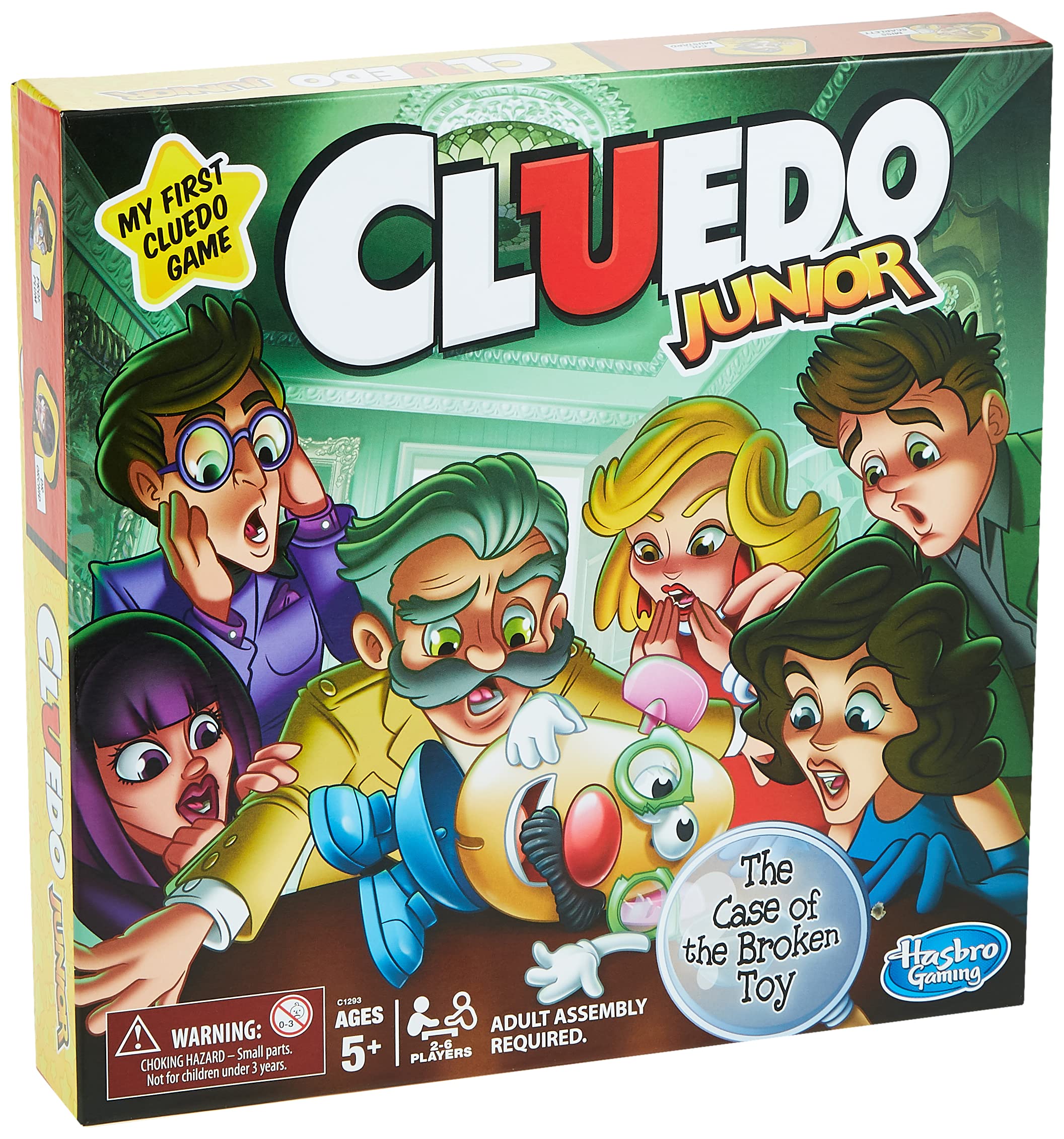 Hasbro Gaming Clue Junior Board Game for Kids Ages 5 and Up - Case of the Broken Toy Mystery