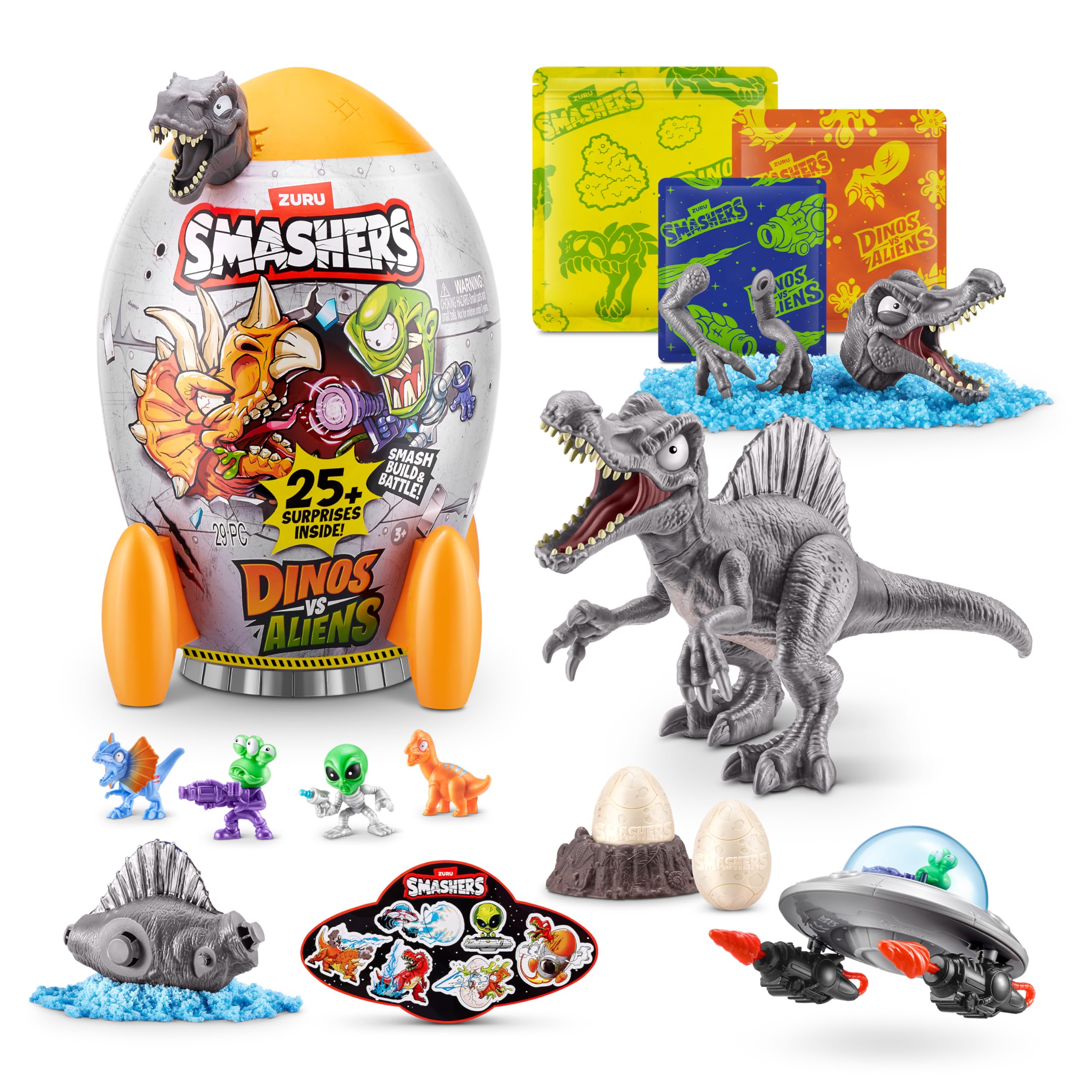 Smashers Dino vs Aliens Medium - Spinosaurus Smashable Egg Toy by ZURU