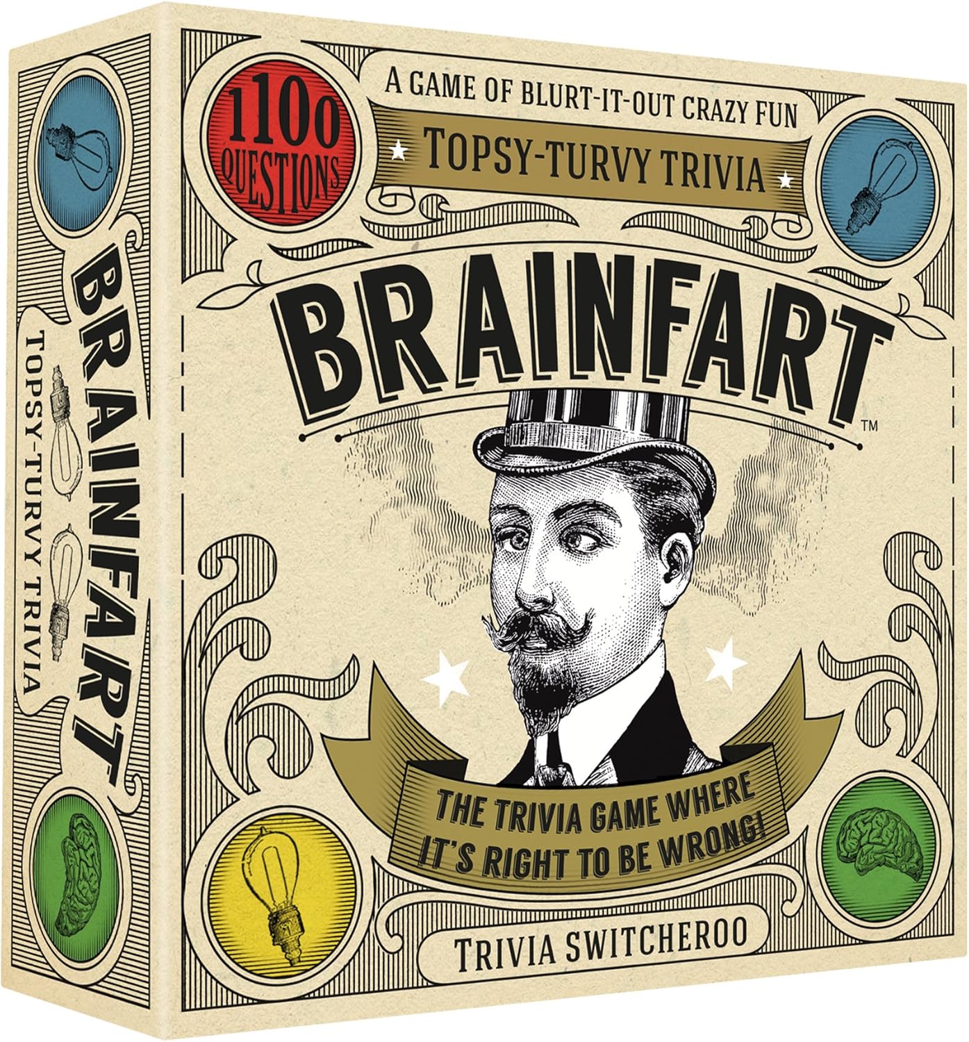 Brainfart Topsy-Turvy Trivia Card Game