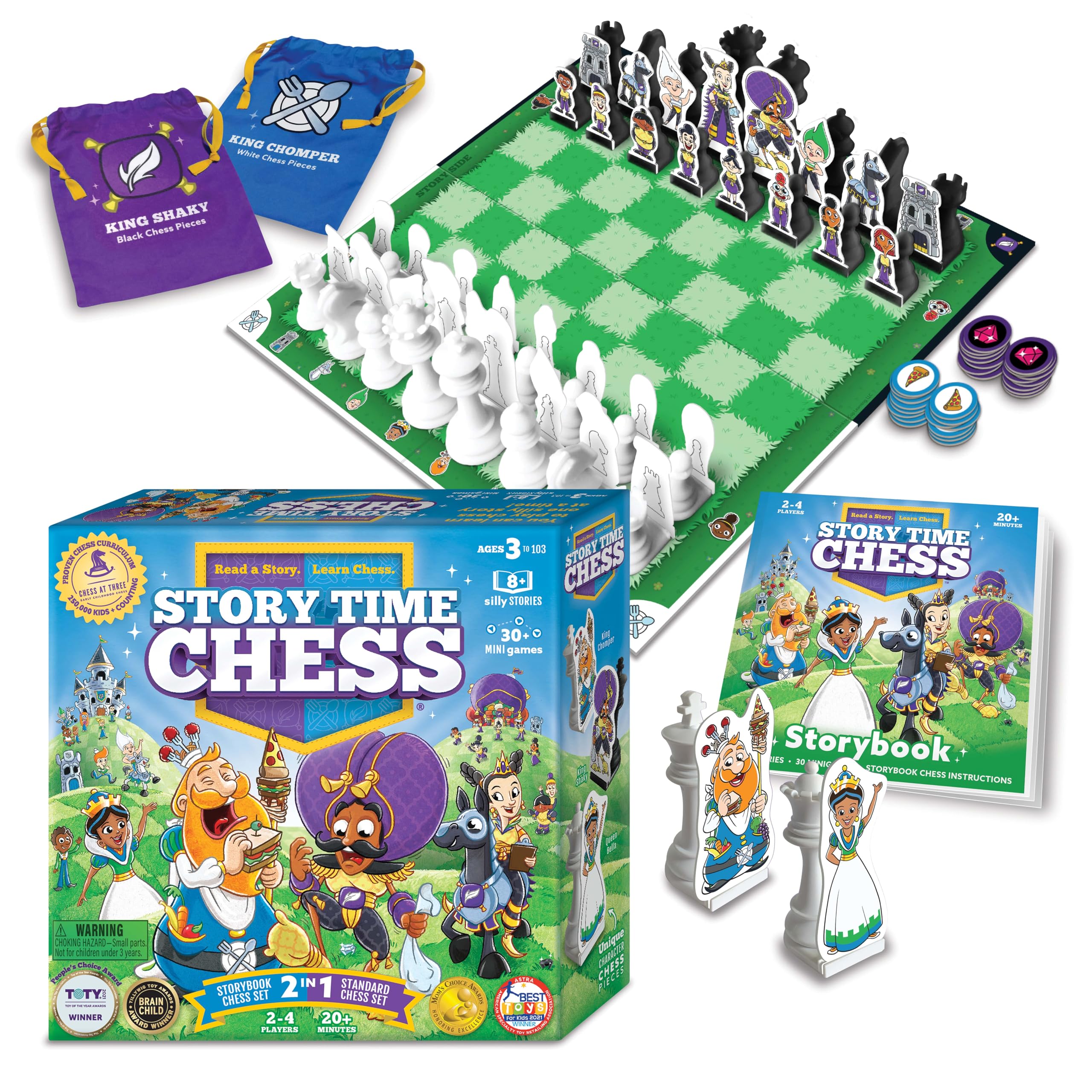 Story Time Chess Beginners Chess Set for Kids with Storybook - Chess Game for Children 3+