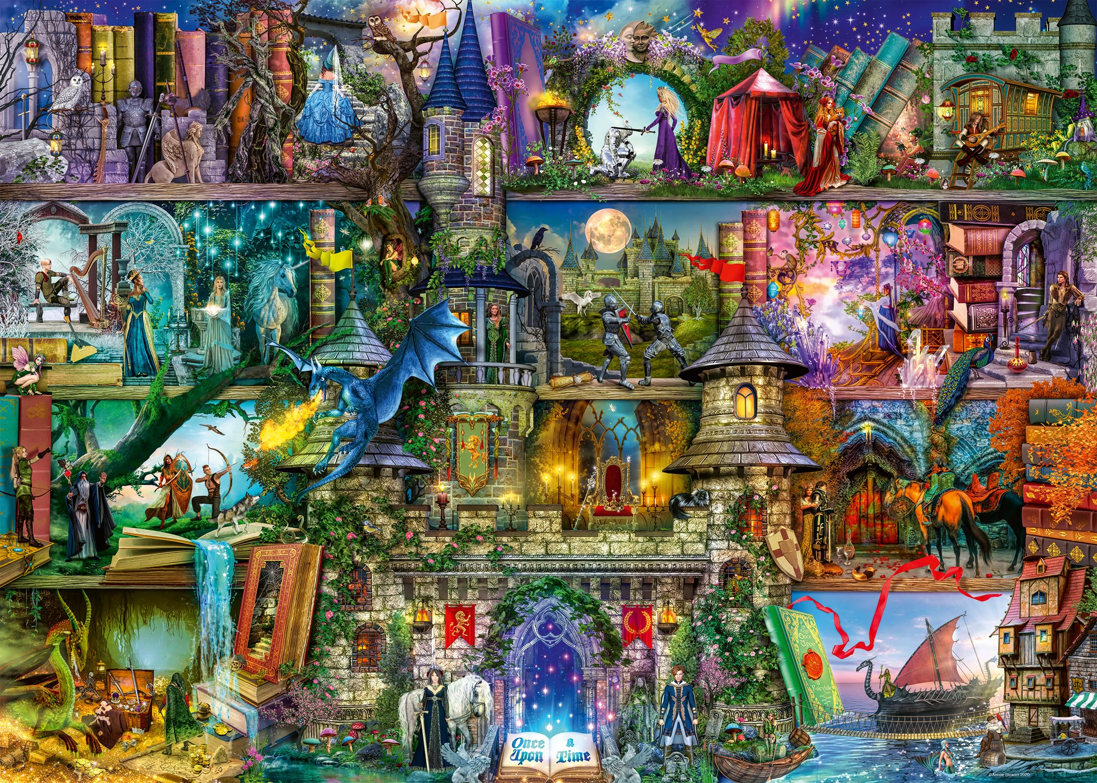 Ravensburger Aimee Stewart Myths & Legends 1000 Piece Jigsaw Puzzle - Fantasy Castle Scene for Adults & Kids 12+