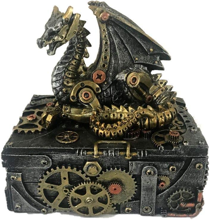Nemesis Now Secrets of the Machine - Mechanical Dragon Steampunk Box