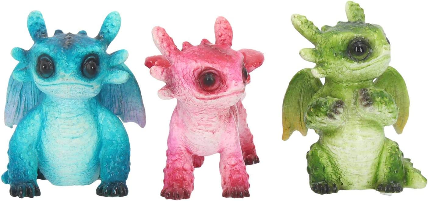 Nemesis Now Tiny Dragons - Set of Three Hand-Painted Resin Figurines