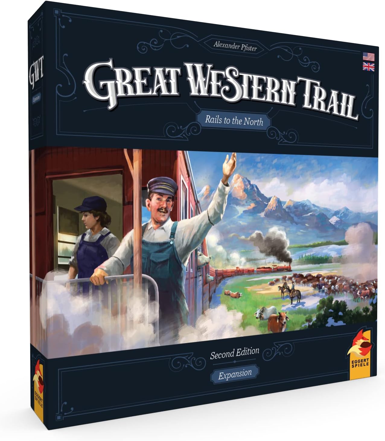 Eggert Spiele Great Western Trail: Rails to the North 2nd Ed Board Game Expansion