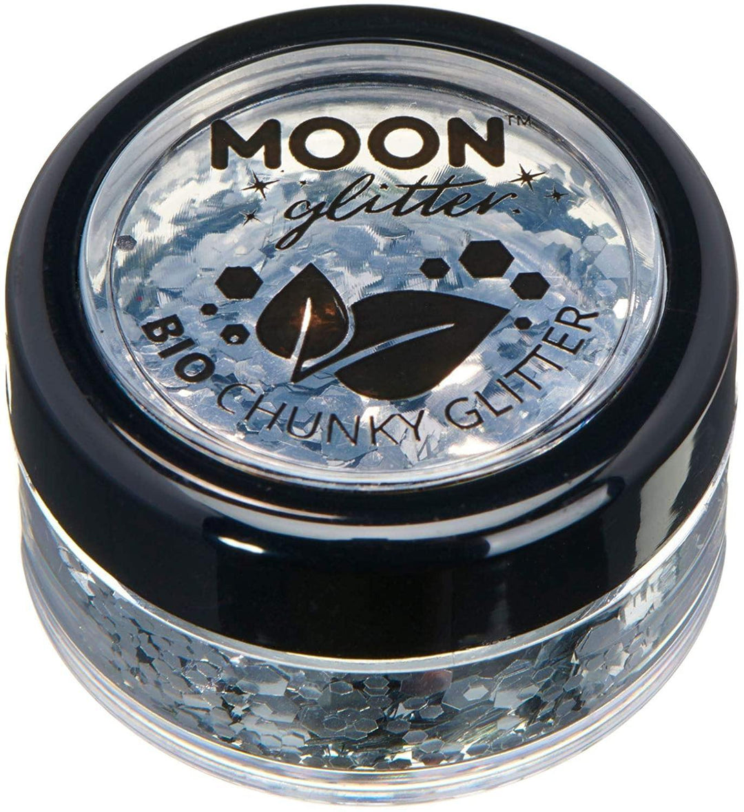 Biodegradable Eco Chunky Glitter by Moon Glitter Silver Cosmetic Bio Festival - Yachew