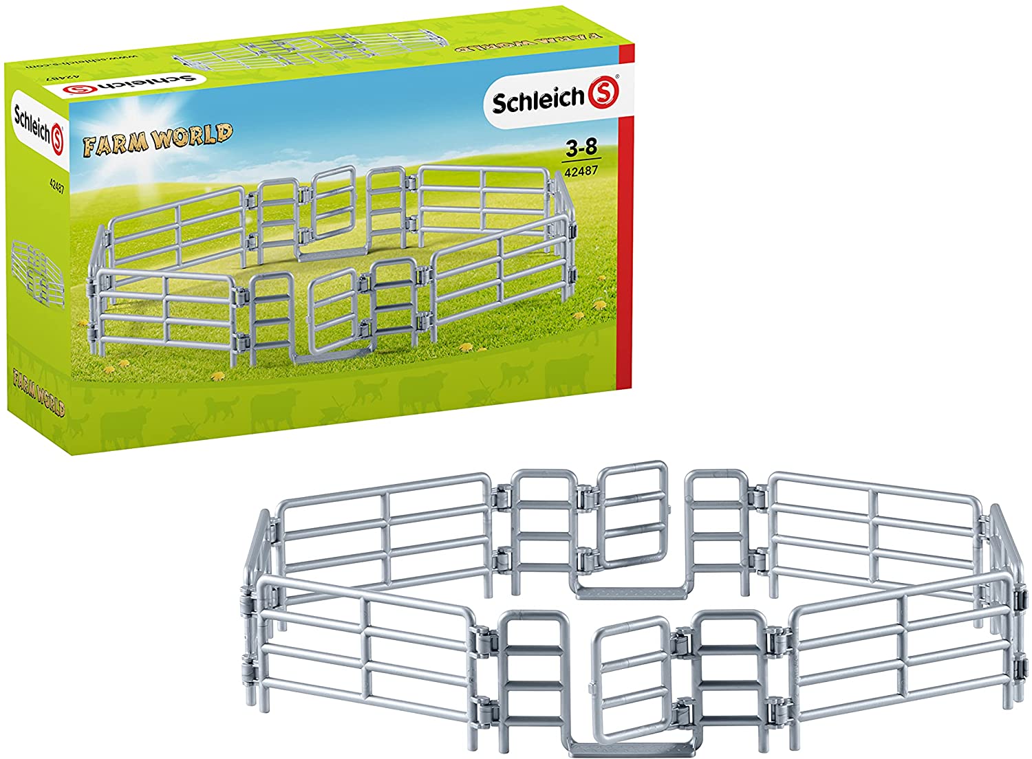 Schleich 42487 Farm World Corral Fence - Educational Playset for Ages 3+