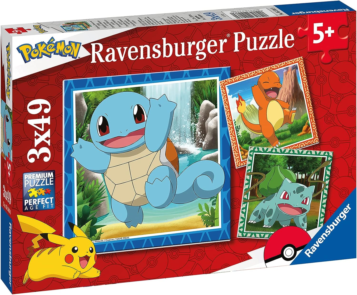 Ravensburger Pokemon Jigsaw Puzzles - 3x 49 Piece Puzzles for Kids Ages 5+