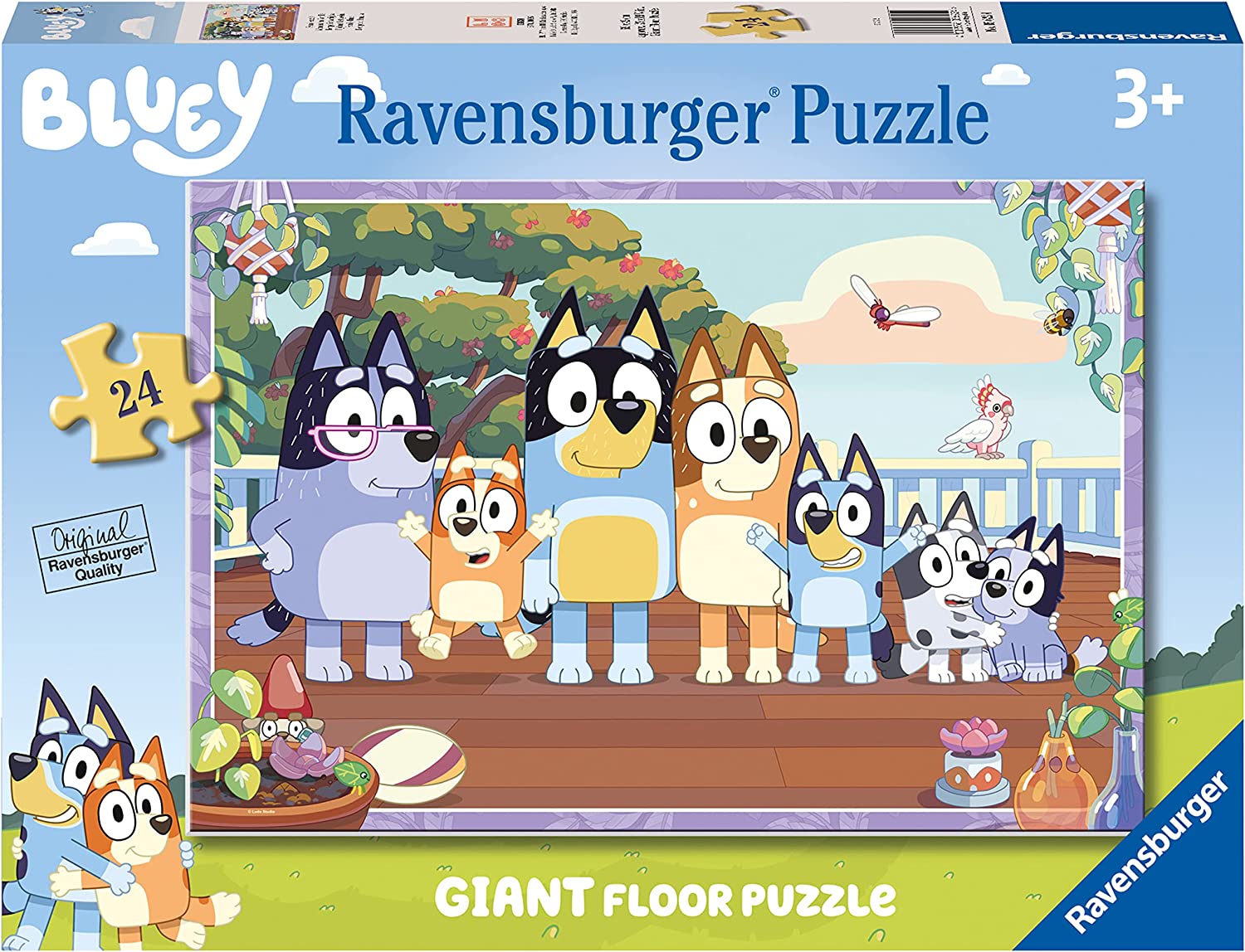Ravensburger Bluey 24-Piece Giant Floor Puzzle - Educational Jigsaw for Kids Ages 3+