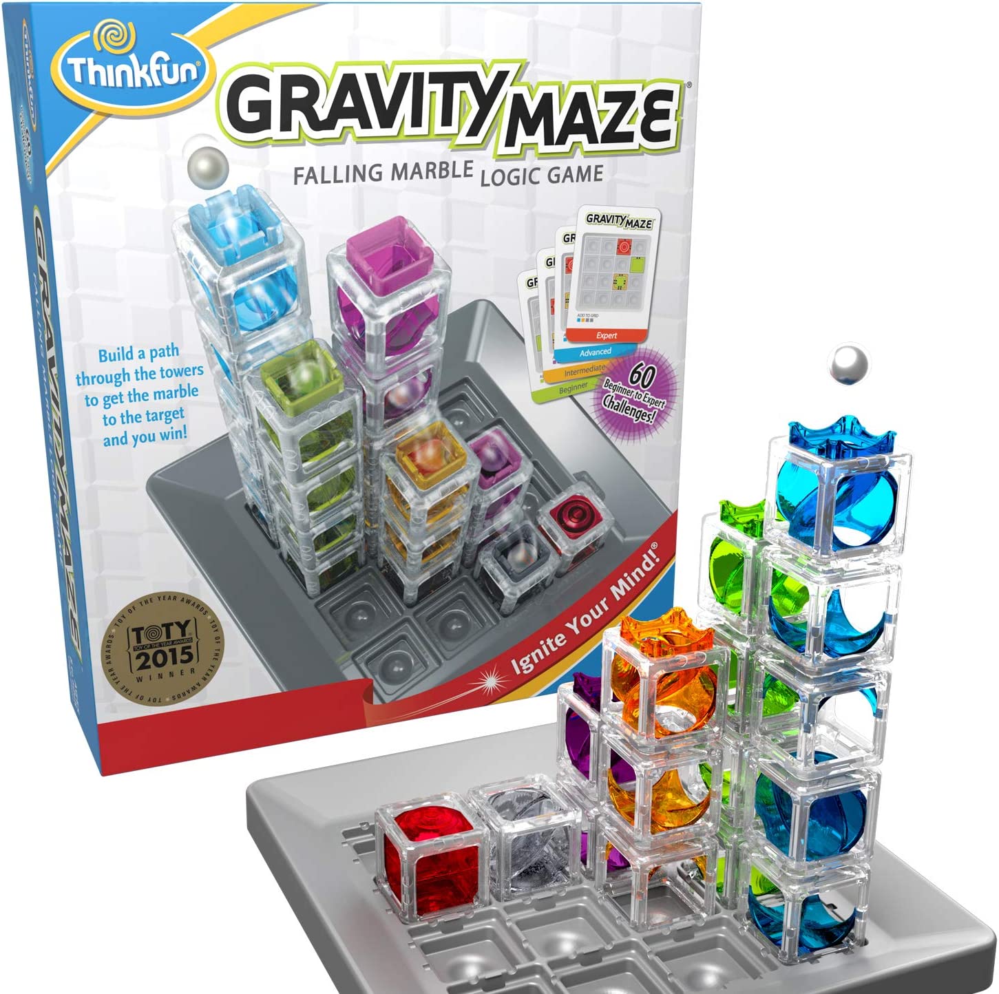 ThinkFun Gravity Maze - Falling Marble Logic Game and STEM Toy for Ages 8+