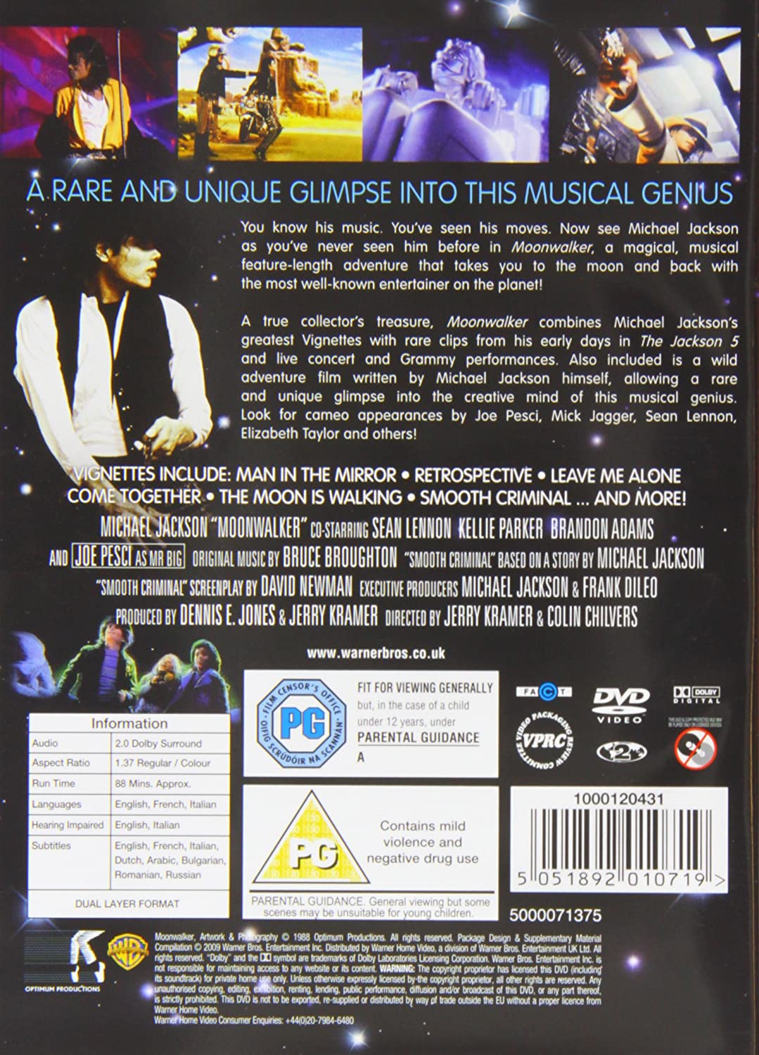 Moonwalker (1988) - Musical Music DVD