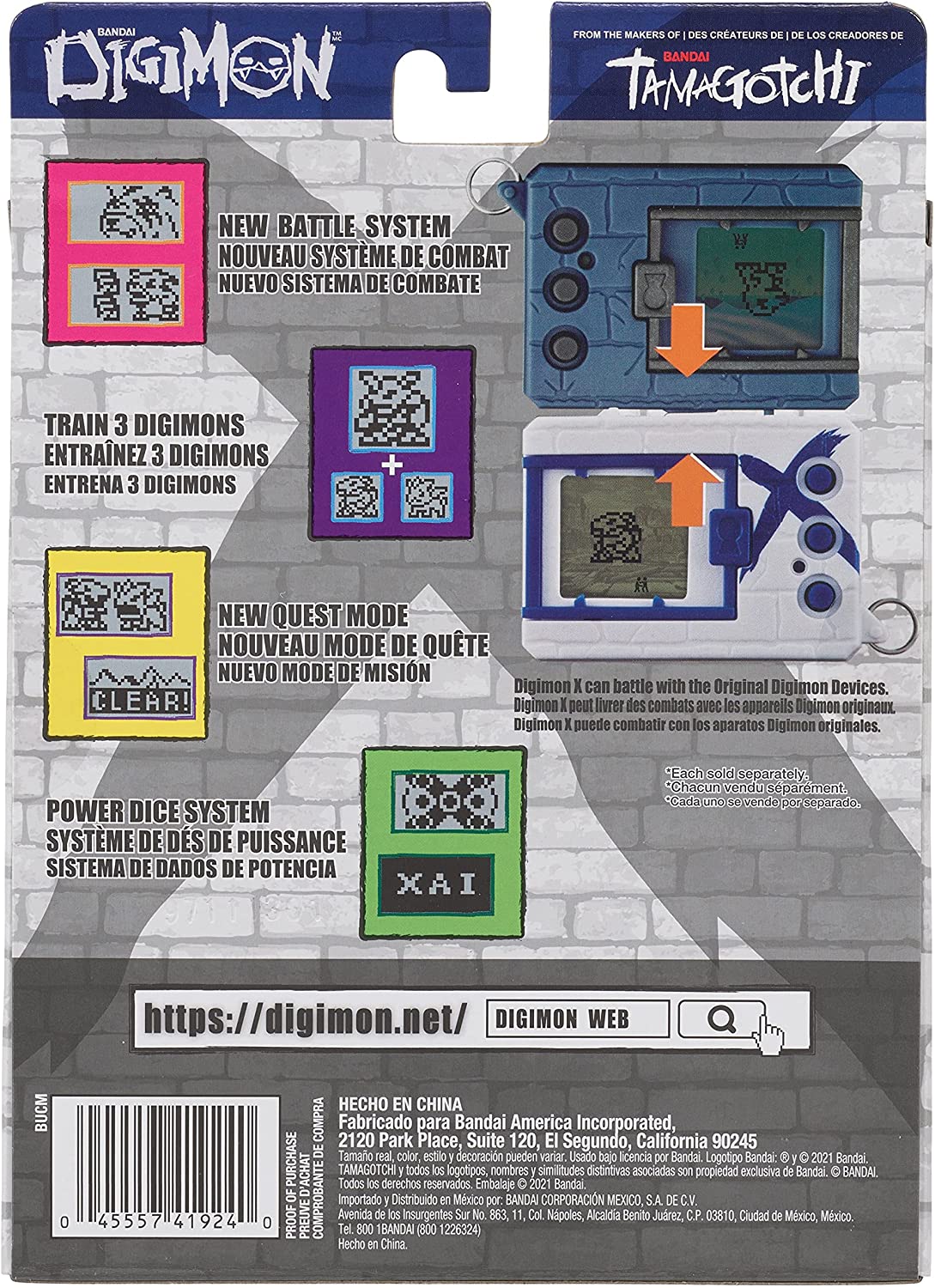 BANDAI DigimonX Digivice - Virtual Pet with Quest Mode & Evolutions (Green & Blue)