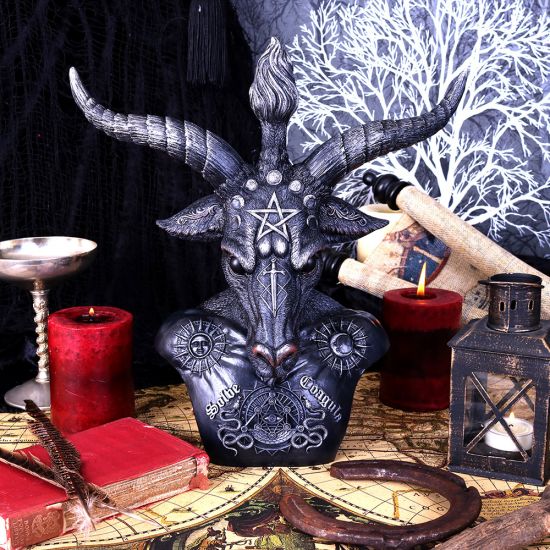 Nemesis Now Celestial Black and Silver Baphomet Bust - Resin Sculpture