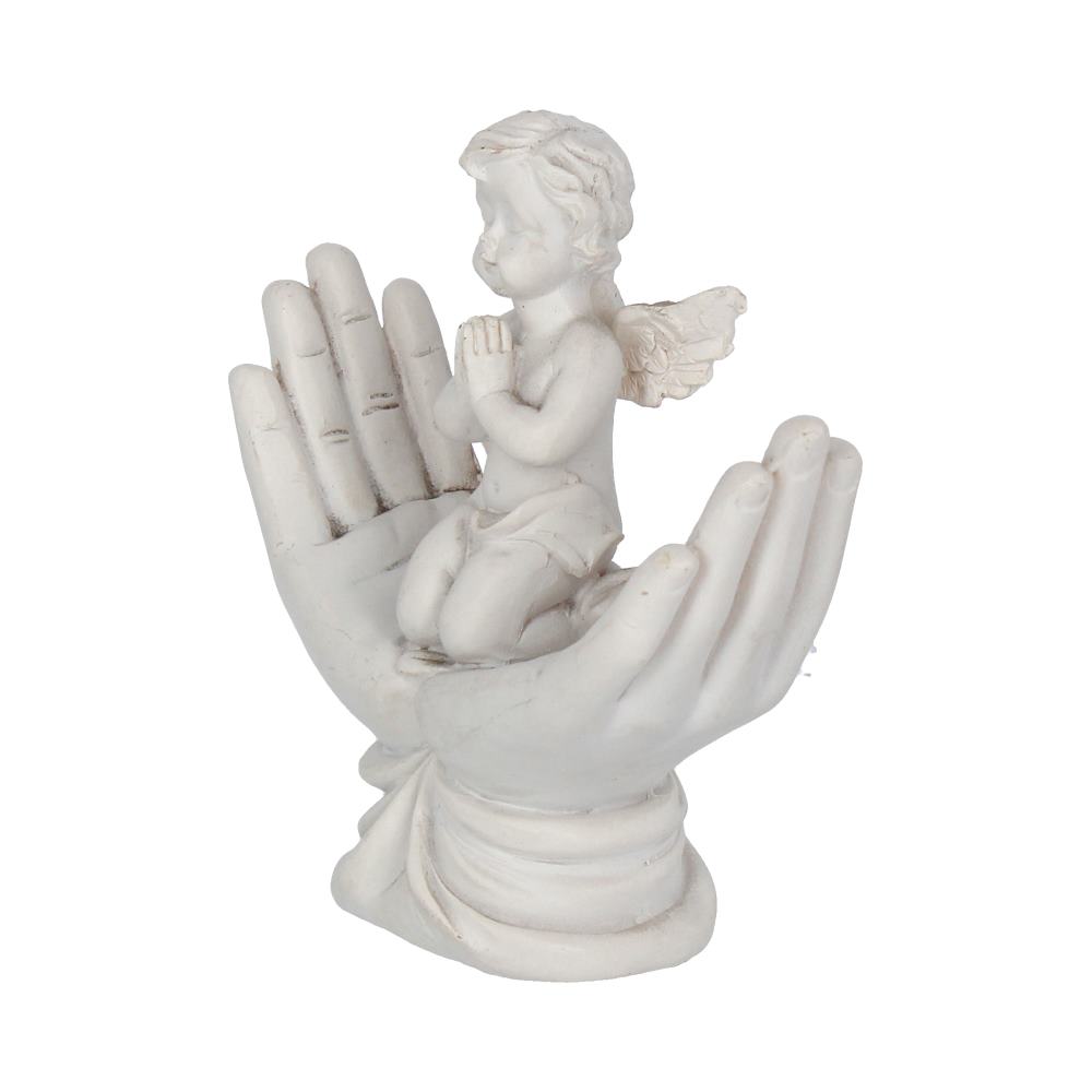 Nemesis Now Raised To Heaven Cherub Figurine - White Resin Angel Statue NEM3997