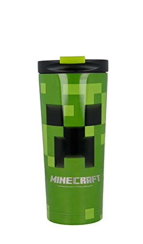 Stor - Minecraft 425 ml Stainless Steel Thermal Coffee Tumbler, Insulated Metal Mug