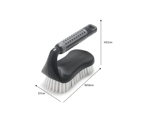 Addis ComfiGrip Floor Scrub Brush - Stiff Bristle | Iron Handle | Metallic Graphite 6