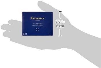 Waterman Fountain Pen Ink Cartridges - Mysterious Blue Long Ink Cartridges (8 Count)