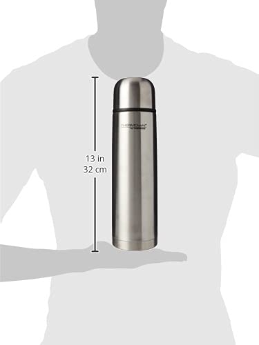 Thermos Stainless Steel Flask, 1.0 L - Double Wall Vacuum Insulated Thermos 10