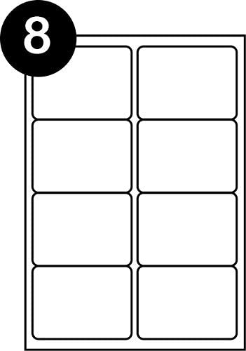 SmithPackaging A4 Self Adhesive Address Labels - 8 Labels Per Sheet, 100 Sheets | Matt White Permanent Adhesive