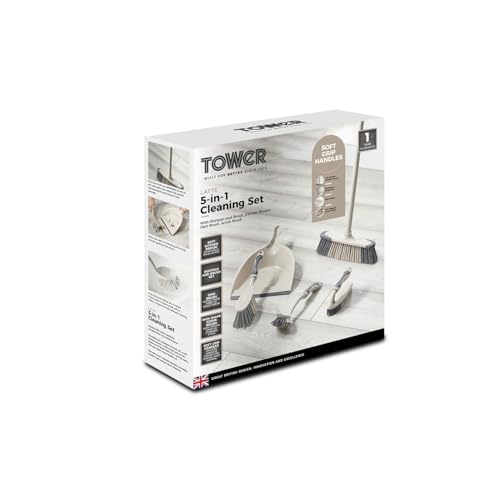 Tower T769002MSH 5-in-1 Cleaning Set with Dust Pan, Brush, Kitchen Broom, Dish Brush & Scrub Brush 20