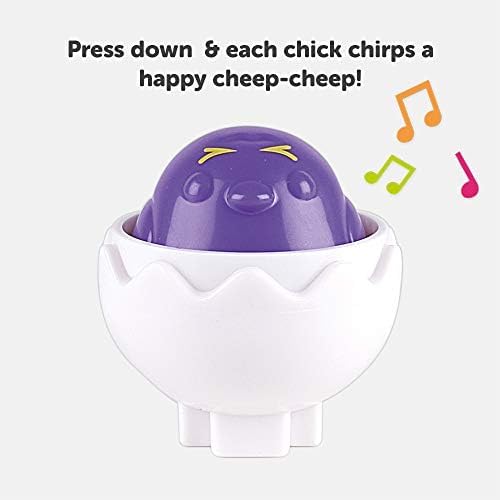 Toomies Hide and Squeak Eggs - Large Sensory Toy with Squeak & Rattle Chicks, Shape & Colour Sorter for Toddlers 6-36 Months