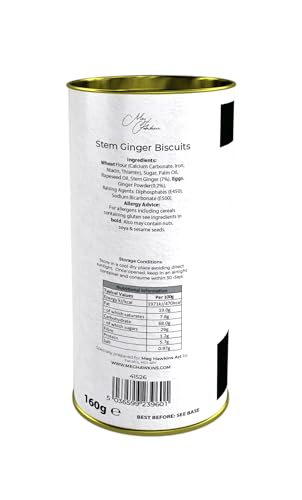 Meg Hawkins - The Robin Stem Ginger Biscuits, Richly Spiced, 160g Gift Tin 3