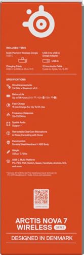 SteelSeries Arctis Nova 7 Wireless Gen 2 - 2.4GHz + Bluetooth Gaming Headset for PC, PS5, Xbox, Switch 28