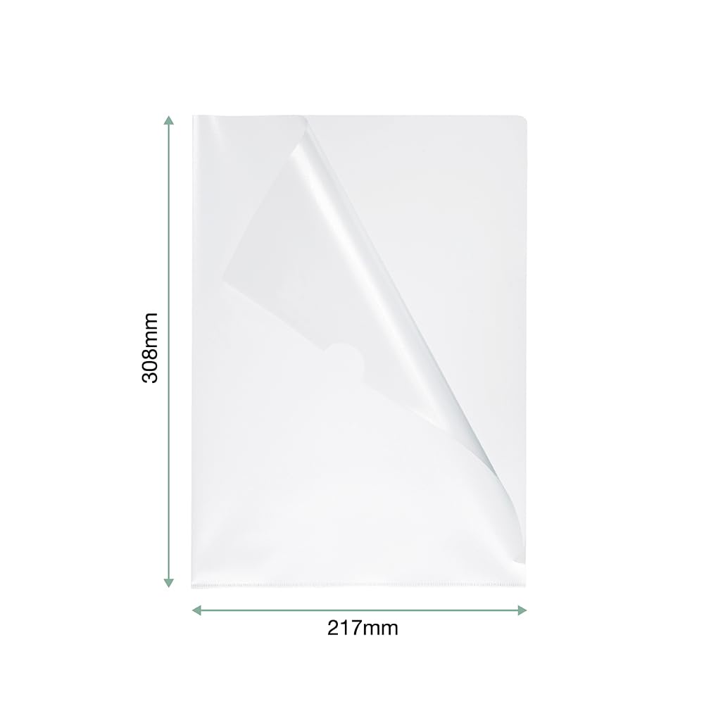 SUMMIT A4 Plastic Wallets - Pack of 100 Strong Cut Flush Folders | Clear Presentation 3