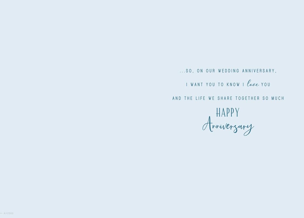 Piccadilly Greetings Anniversary Card for Husband | 9 x 6 Inch | Made in the UK 2