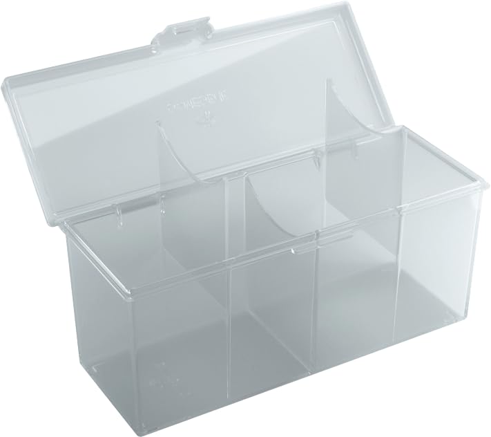 Gamegenic Fourtress 320-Card Deck Holder - Rigid Stackable Box with Lock, Clear 2