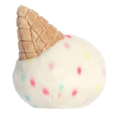 AURORA Palm Pals Sprinkle Ice Cream Soft Toy - Bean-Filled, 13cm, White & Brown 4