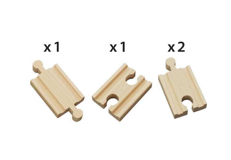 BRIO World Railway Track - Mini Straights Expansion Set