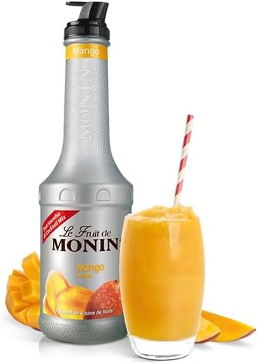 Monin Mango Fruit Mix Puree - 50.1% Mango Puree | 1L PET Bottle | Vegan & Kosher 4