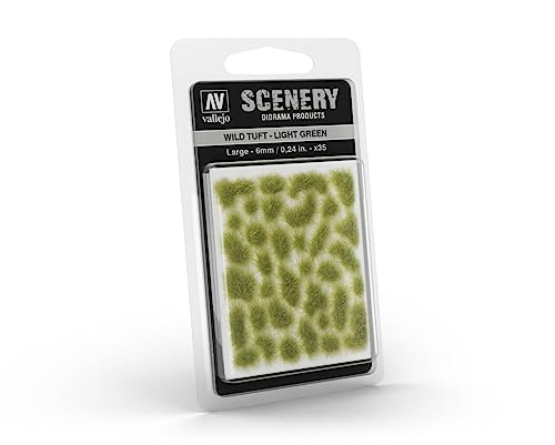 Vallejo Model Scenery Wild Tuft Light Green Large 6mm (VALSC417)