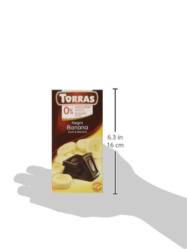 Torras No Added Sugar Dark Chocolate Bar with Banana 75g 3