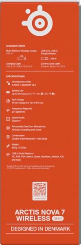 SteelSeries Arctis Nova 7 Wireless Gen 2 - 2.4GHz + Bluetooth Gaming Headset for PC, PS5, Xbox, Switch 28