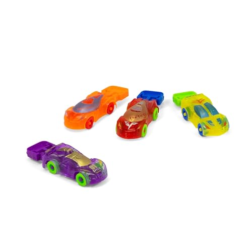 HGL Mini Racing Cars - 4-Pack Vibrant Metal & Plastic Toy Vehicles for Kids 3+ 4
