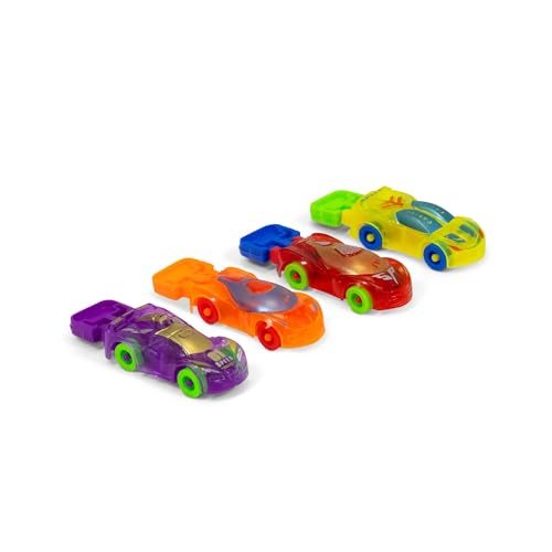 HGL Mini Racing Cars - 4-Pack Vibrant Metal & Plastic Toy Vehicles for Kids 3+ 3