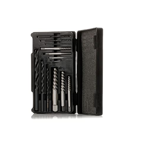 Yato YT-0591 Screw Extractor Set 12pcs - M3 to M24 with Drill Bits in Plastic Case