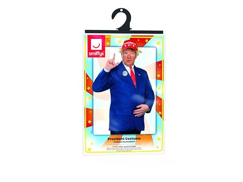 Smiffys President Costume - Adult Mens Fancy Dress with Jacket, Tie, Hat & Badges 7