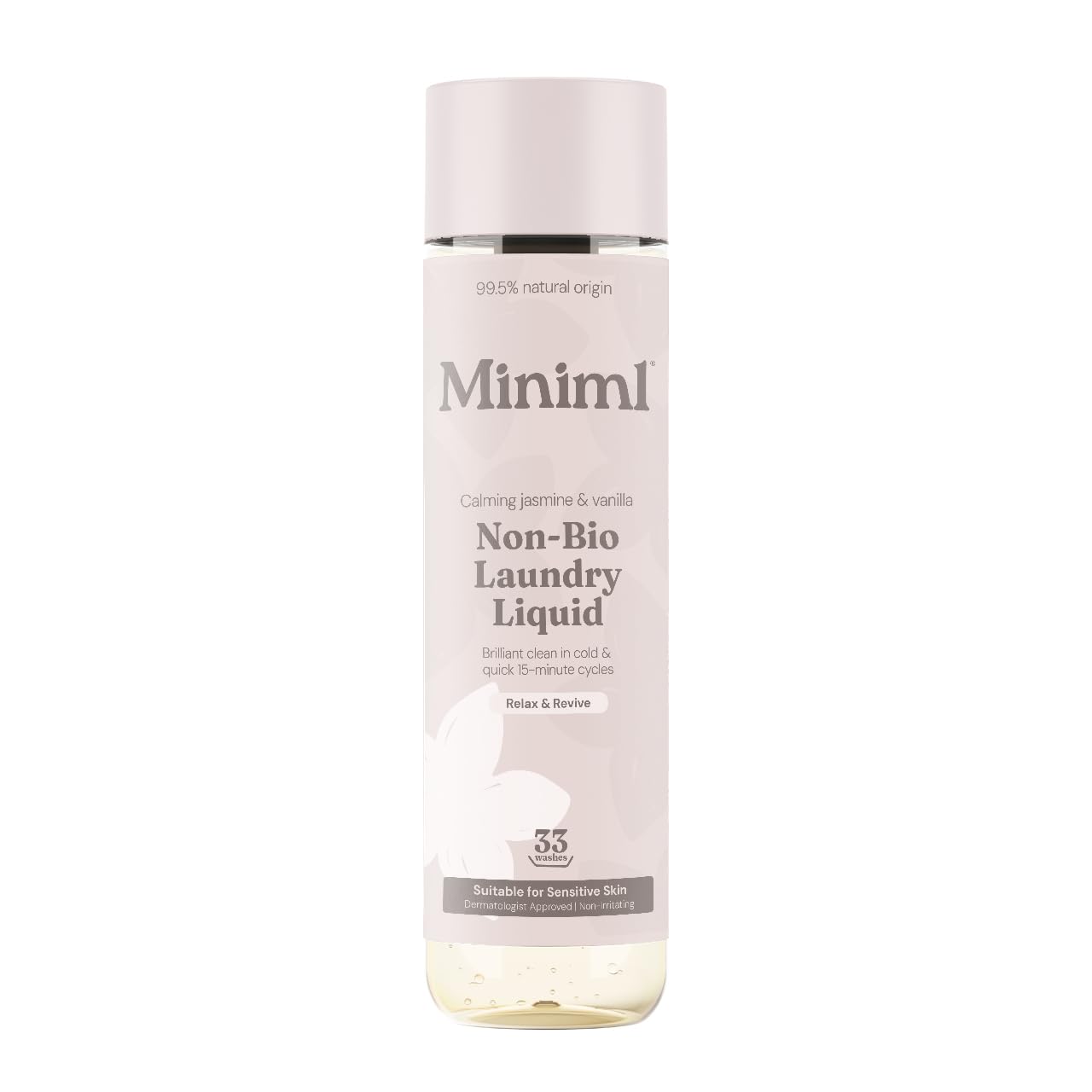 Miniml Plant Powered Laundry Liquid Detergent - Wild Jasmine & Vanilla Scent | 1L | Non Bio