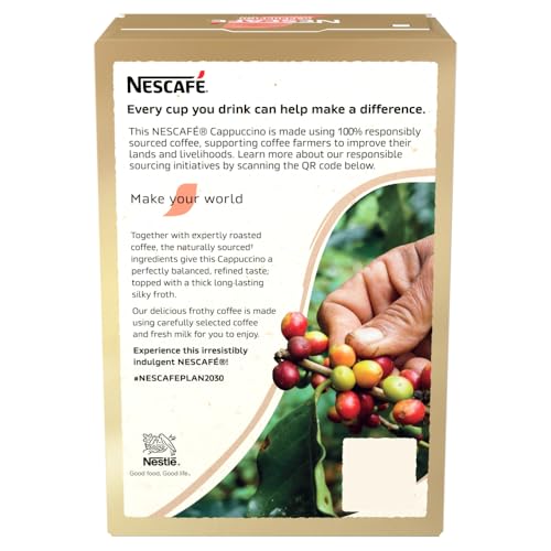 NESCAFÉ Cappuccino Unsweetened Instant Coffee 7 Sachets - 100% Responsibly Sourced 4